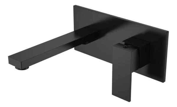 Смеситель для умывальника Boheme из стены Qubic Matt Black 475-B
