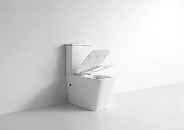 Унитаз Ceramalux K2170-1 безбодковый напольный с бачком сиденье микролифт 640*370*805, белый