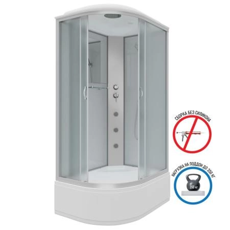 Душевая кабина Niagara NG-2310-14RG 1200х800х2150 высокий поддон 40см стекло матовое