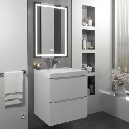 Тумба под раковину для ванной Uperwood Tanos NEW 50 см, подвесная, белая