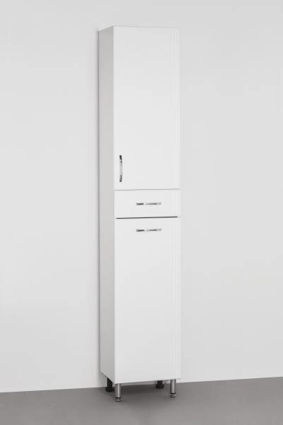 Шкаф для ванной Style Line Эко Стандарт 36 с бельевой корзиной напольный с ящиком