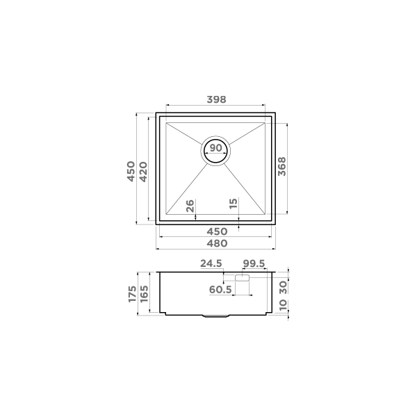 Кухонная мойка Omoikiri Kasen 48-26 INT LG нерж.сталь/светлое золото 4997057