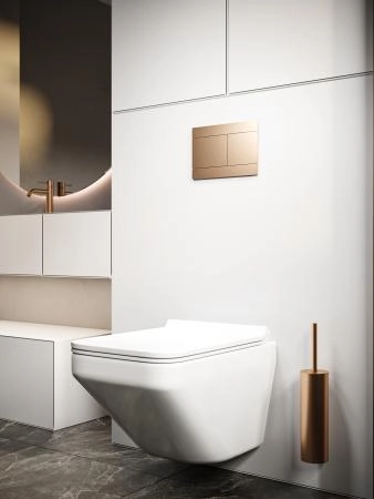 Кнопка смыва KNOTLOR DUET BIS108RB, бронза  (серия 1)