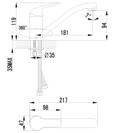 Смеситель Lemark Plus Advance LM1204C для кухни