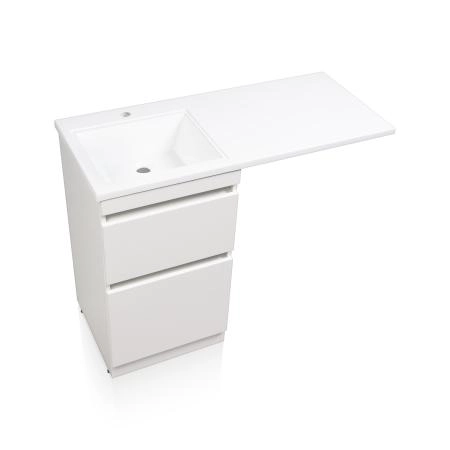 Тумба напольная Style Line Даллас 110, Люкс белая, PLUS, ЭМАЛЬ