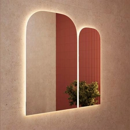 Зеркало Kerama Marazzi VETRATA ВЕТРАТА VE.R.mi.100\WHT Р 400х1035 мм, сенсор со сменой цвета подсветки и антизапотевание, белое  