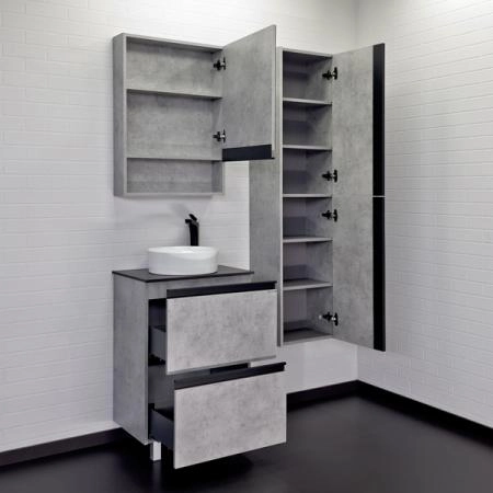Зеркало-шкаф Comforty Эдинбург-60 00-00002043 бетон светлый