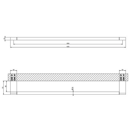 Gessi Origini Полотенцедержатель, настенный, 60 см, цвет: Finox Brushed Nickel