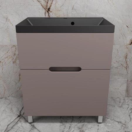 Тумба с раковиной Style Line Матис 70 ЛС-00002436 напольная под ASTI 70 (2 ящика) ТАУП ТЁМНЫЙ ЭМАЛЬ