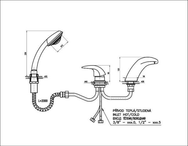 Смеситель Slezak RAV Dunaj D471.5Y хром