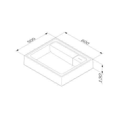 Раковина над стиральной машиной 60 см AM.PM X-Joy M85AWCC0602WG Белый