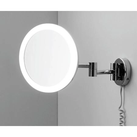 Зеркало косметическое Wasserkraft K-1004 с LED-подсветкой, 3-х кратным увеличением