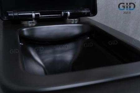 Унитаз Gid Tr2144Bm 52 см подвесной безободковый микролифт черный матовый