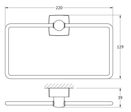 Держатель полотенца FBS Esperado ESP 022 прямоугольный хром