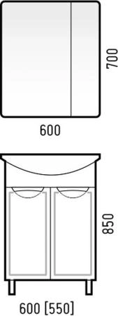 Зеркало-шкаф Corozo Монро 60