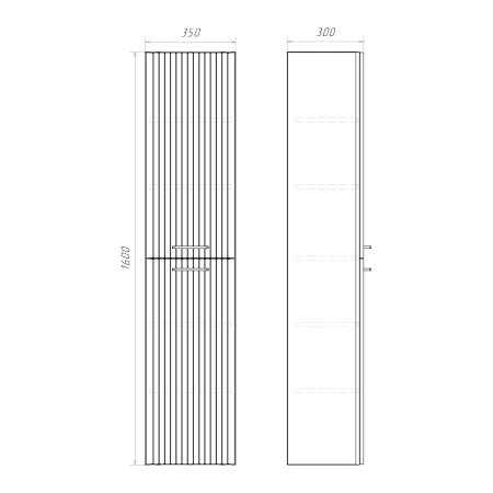Шкаф-колонна Comforty Ангара-35 00-00019370 Дуб Латте