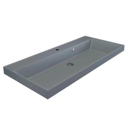 Раковина кварцевая Uperwood Classic Quartz 100 см, серая матовая, платина