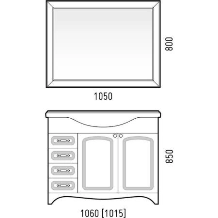 Тумба под раковину Corozo Классика 105