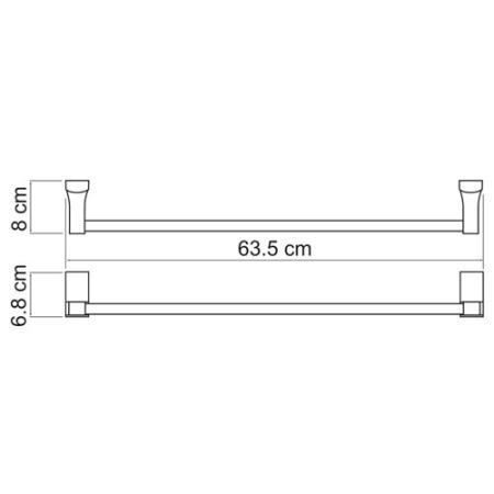 Полотенцедержатель WasserKraft Exter K-5230 бронза
