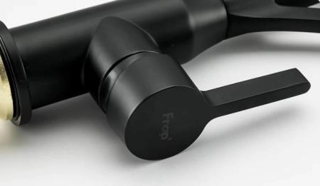 Смеситель для кухни Frap F4552-6 с гибким изливом, черный матовый