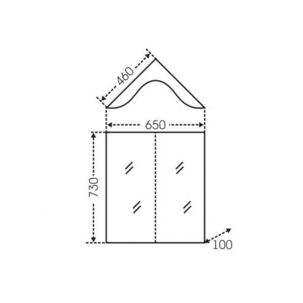 Зеркало СаНта Аврора 65 116001