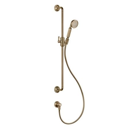 Gessi Venti20 Штанга для душа 80см., с ручным душем, шлангом 150см. и подводом воды, цвет: Warm Bronze Br. PVD