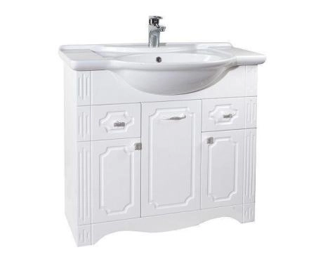 Тумба под раковину Bellezza Кантри-85 цвет белый напольная