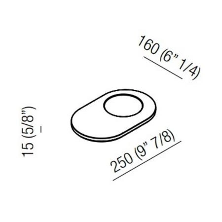 Agape Constellation Мыльница мраморная 25х16х1.5 см, мрамор Marquina, настольная, цвет: черный