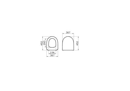 Сиденье для унитаза VitrA Sento  120-483-009 круглое матовое черное дюропласт с микролифтом