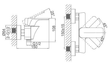 Смеситель для душа D&K Berlin Kunste (DA1433113)