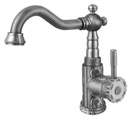 Смеситель для раковины Zorg Antic (A 114U-SL) серебро