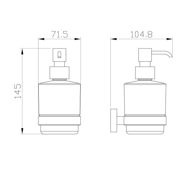 Дозатор мыла WONZON & WOGHAND GRAFFITY, Брашированное золото (WW-9333-BG)