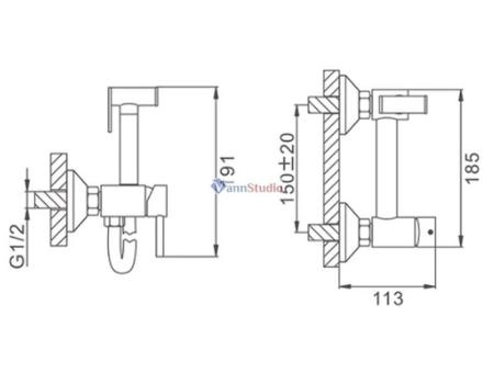 Гигиенический душ Frap F7503-6 черный