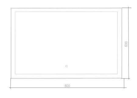 Зеркало Silver Mirrors Сантана 800х600 сенсорный выключатель