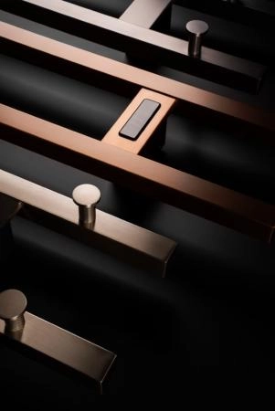 Полотенцесушитель электрический Boheme 2-трубы квадратный BRUSHED BRONZE 728-BRB