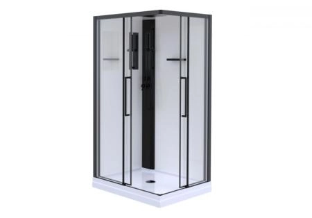 Душевая кабина Esbano 100x80 профиль Черный стекло прозрачное ESKM108CKRR