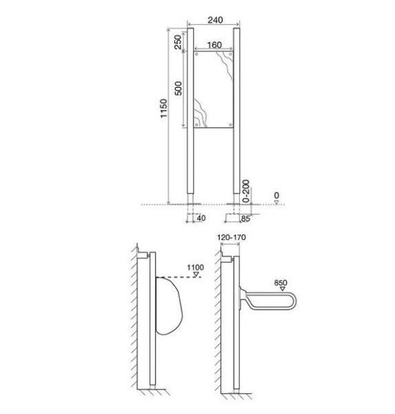 Инсталляция для биде OLI Easy structure 031526