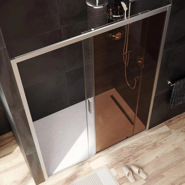 Дверь душевая в нишу AM.PM Gem W90G-150-1-195MBr прозрачное, бронзовое; профиль хром матовый