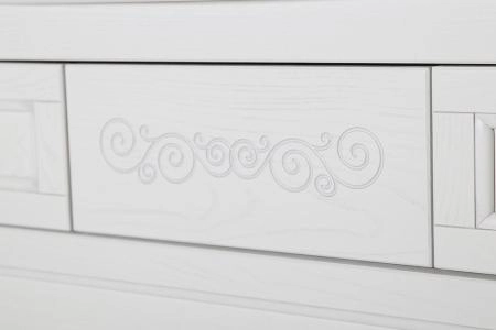 Тумба под раковину ASB-Woodline Модерн 105 Белый Патина Серебро