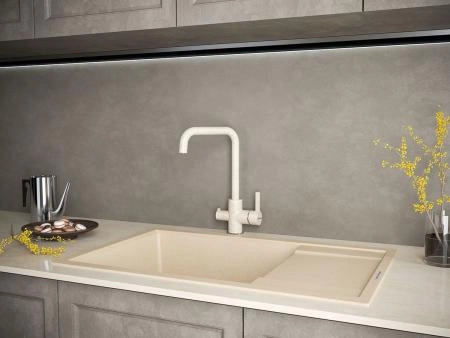 Смеситель для кухни Paulmark LOGAS Lo213021-302,Песок