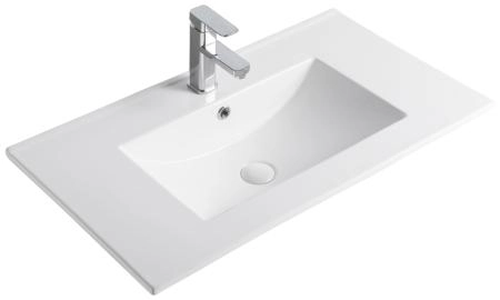 Раковина Gid 9080e 81x47 встраиваемая сверху белая