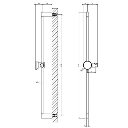 Gessi Origini Штанга для душа 83.5см., цвет: Finox Brushed Nickel