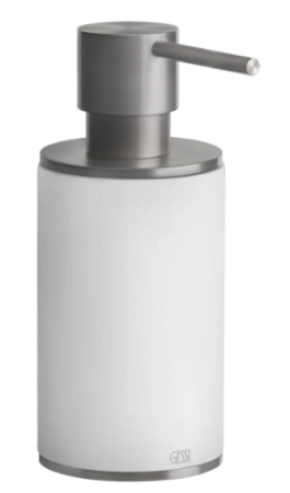 Gessi 316 дозатор для жидкого мыла настольный, колба белая, цвет Steel Brushed