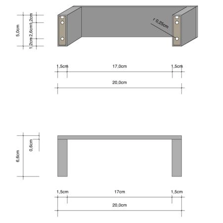 Decor Walther Brick HTE20 Полотенцедержатель 20см, подвесной, цвет: хром