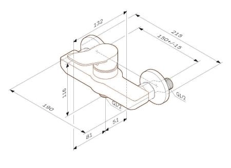 Смеситель для душа AM.PM X-Joy F85A20022 черный