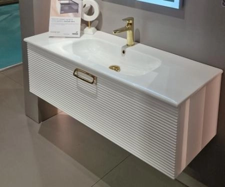 Тумба Boheme Linea 120 белая + Золото 842-120-WG