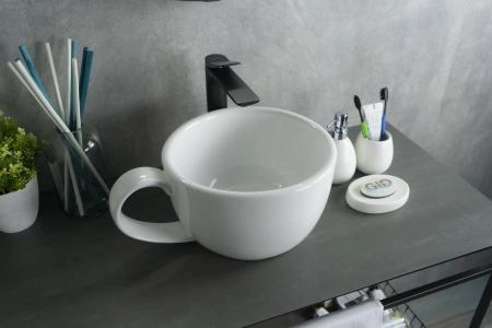 Раковина Gid N9055 40x30 на столешницу белая