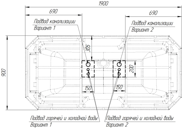 Ванна "ФЕРНАНДО" (чаша, рама-подставка на декоративных ножках, комплект панелей, подголовник - 2 шт., исполнение бронза)