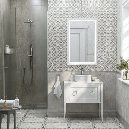 Kerama Marazzi Plaza Classic Тумба напольная 80см, 1+1 ящик, цвет: белый матовая