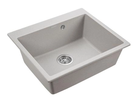 Мойка для кухни Paulmark KANTE, PM106052-GR, серый, 600х520 мм